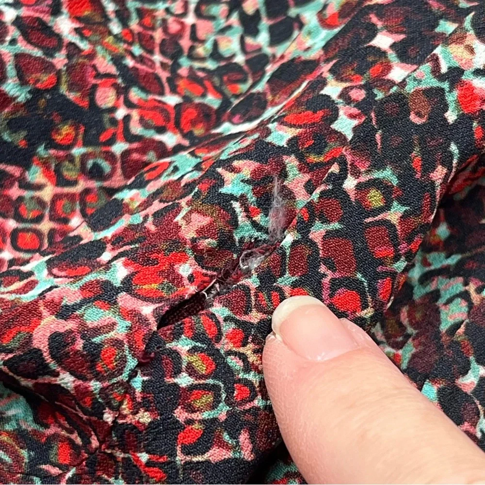 NICHOLAS Eleanor‎ Cross Neck Keyhole Gathered Printed Midi Dress SZ 10 NEW *FLAW - Picture 14 of 16